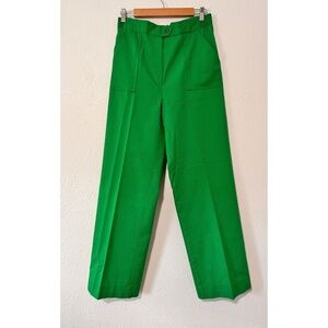Parson Place LTD  Vintage 80's Green Elastic High Waisted Pants W/ Pockets, 8